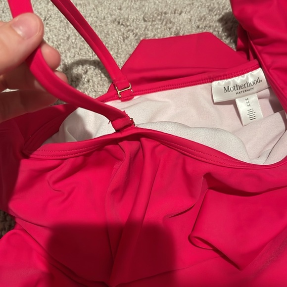Motherhood Maternity Size M Fuchsia Swimsuit - Picture 3 of 5